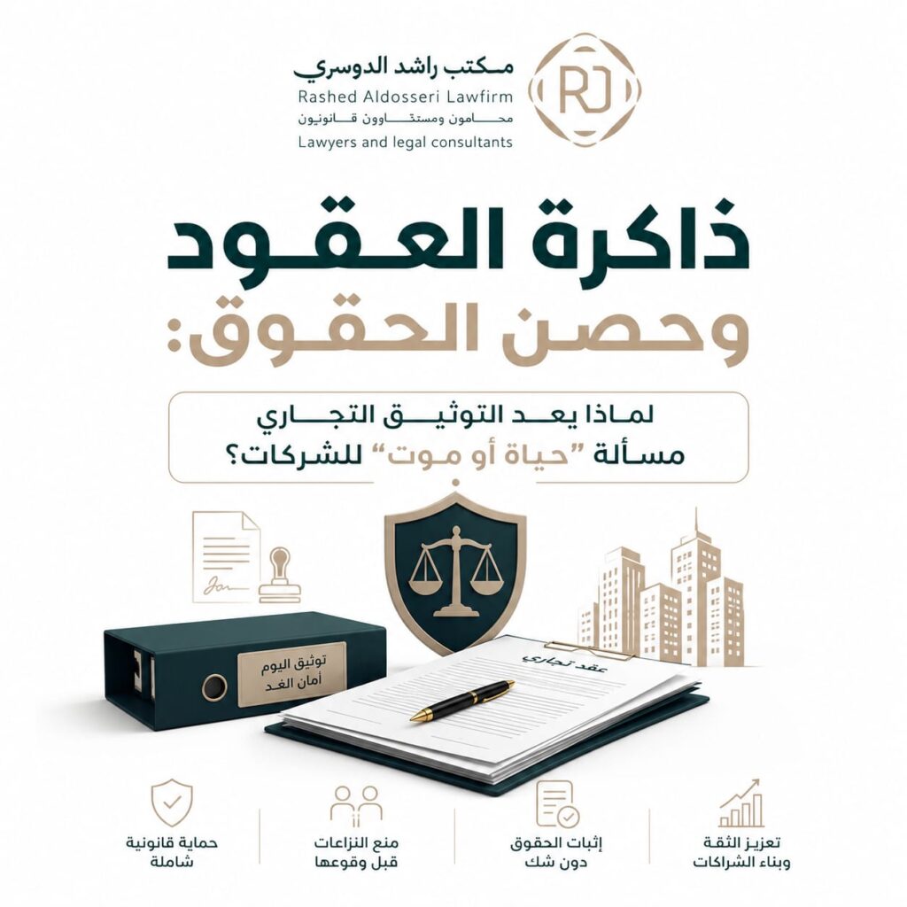 ذاكرة العقود وحصن الحقوق: لماذا يعد التوثيق التجاري مسألة “حياة أو موت” للشركات؟